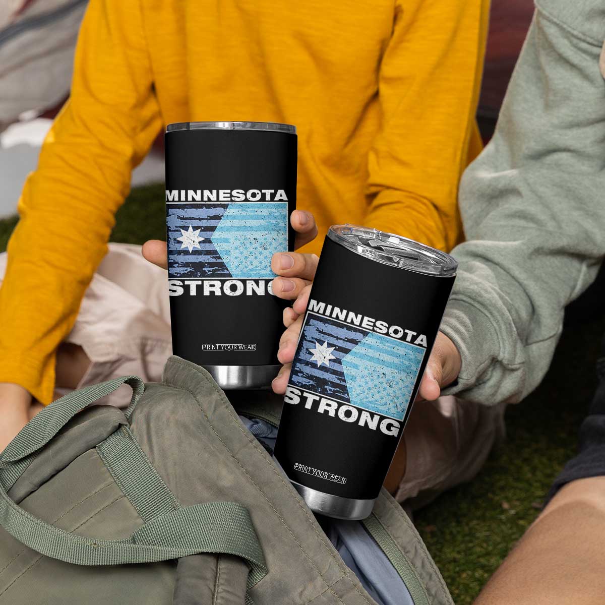 Minnesota Strong Tumbler Cup MN State Flag Political Protest MN Resistance Abolish ICE TS14 Print Your Wear