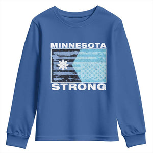 Minnesota Strong Youth Sweatshirt MN State Flag Political Protest MN Resistance Abolish ICE TS14 Royal Blue Print Your Wear