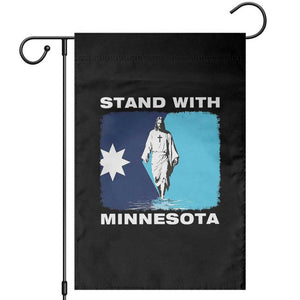 Stand with Minnesota Garden Flag Christian Jesus Minnesota Strong Subtle Anti ICE TS14 Black Print Your Wear