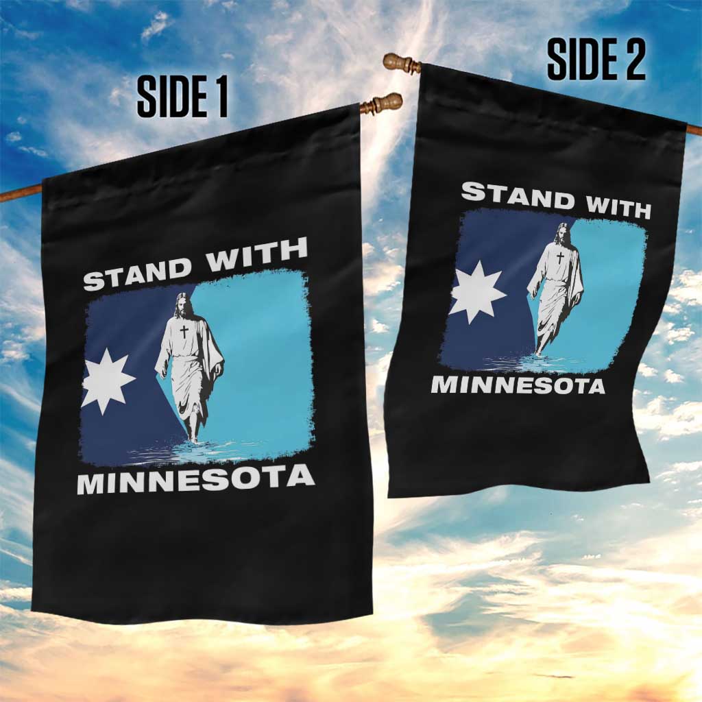Stand with Minnesota Garden Flag Christian Jesus Minnesota Strong Subtle Anti ICE TS14 Print Your Wear