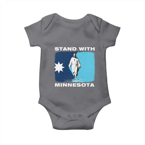 Stand with Minnesota Baby Onesie Christian Jesus Minnesota Strong Subtle Anti ICE TS14 Charcoal Print Your Wear