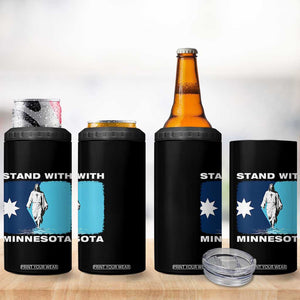 Stand with Minnesota 4 in 1 Can Cooler Tumbler Christian Jesus Minnesota Strong Subtle Anti ICE TS14 Print Your Wear