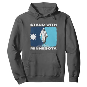 Stand with Minnesota Hoodie Christian Jesus Minnesota Strong Subtle Anti ICE TS14 Dark Heather Print Your Wear