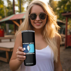 Stand with Minnesota Skinny Tumbler Christian Jesus Minnesota Strong Subtle Anti ICE TS14 Print Your Wear