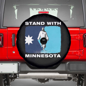 Stand with Minnesota Spare Tire Cover Christian Jesus Minnesota Strong Subtle Anti ICE TS14 Black Print Your Wear