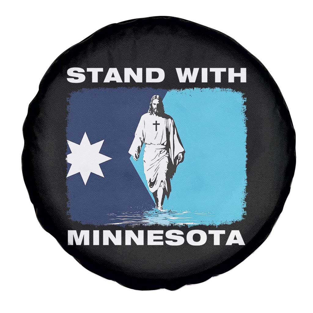 Stand with Minnesota Spare Tire Cover Christian Jesus Minnesota Strong Subtle Anti ICE TS14 Print Your Wear
