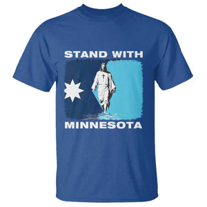 Stand with Minnesota T Shirt Christian Jesus Minnesota Strong Subtle Anti ICE TS14 Royal Blue Print Your Wear