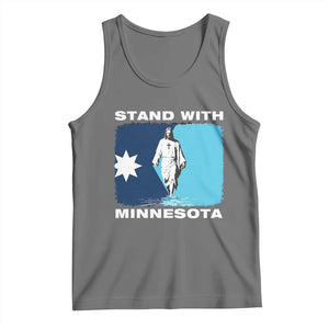 Stand with Minnesota Tank Top Christian Jesus Minnesota Strong Subtle Anti ICE TS14 Black Heather Print Your Wear