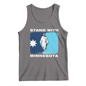 Stand with Minnesota Tank Top Christian Jesus Minnesota Strong Subtle Anti ICE TS14 Deep Heather Print Your Wear