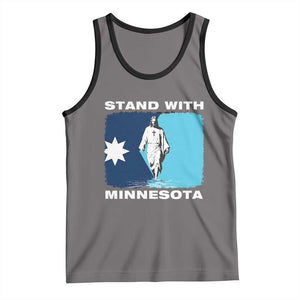 Stand with Minnesota Tank Top Christian Jesus Minnesota Strong Subtle Anti ICE TS14 Deep Heather Black Print Your Wear