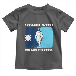 Stand with Minnesota Toddler T Shirt Christian Jesus Minnesota Strong Subtle Anti ICE TS14 Dark Heather Print Your Wear