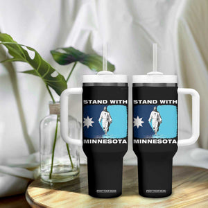 Stand with Minnesota Tumbler With Handle Christian Jesus Minnesota Strong Subtle Anti ICE TS14 Print Your Wear