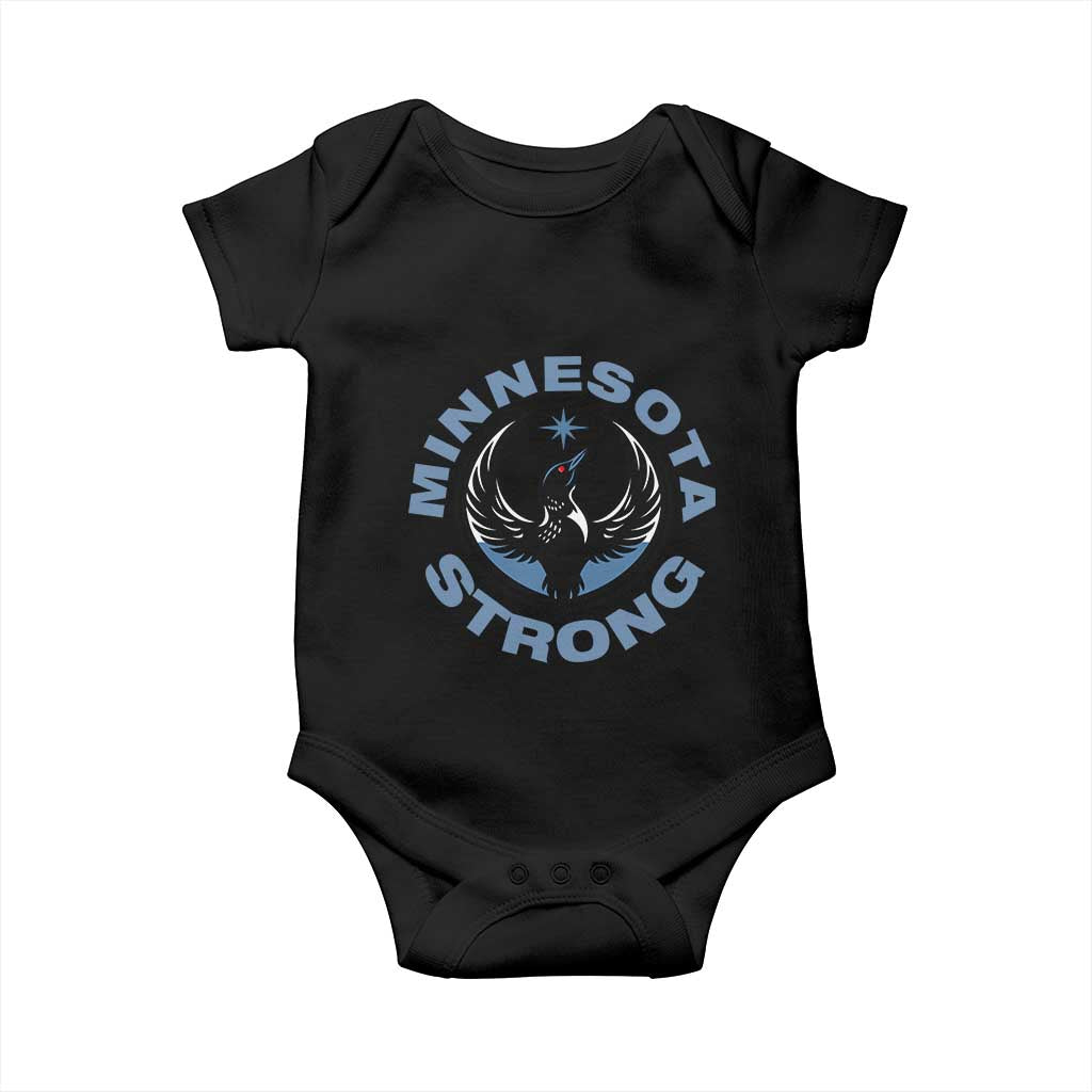 Minnesota Strong Baby Onesie MN State Bird Loon Resistance Political Protest TS14 Black Print Your Wear