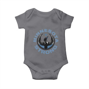 Minnesota Strong Baby Onesie MN State Bird Loon Resistance Political Protest TS14 Charcoal Print Your Wear