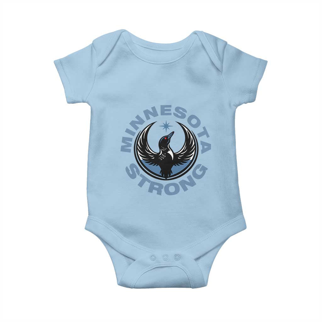 Minnesota Strong Baby Onesie MN State Bird Loon Resistance Political Protest TS14 Light Blue Print Your Wear