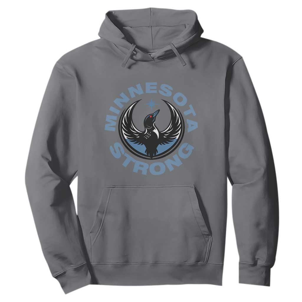 Minnesota Strong Hoodie MN State Bird Loon Resistance Political Protest TS14 Charcoal Print Your Wear