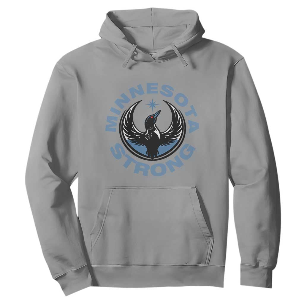 Minnesota Strong Hoodie MN State Bird Loon Resistance Political Protest TS14 Sport Gray Print Your Wear