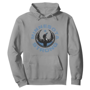 Minnesota Strong Hoodie MN State Bird Loon Resistance Political Protest TS14 Sport Gray Print Your Wear