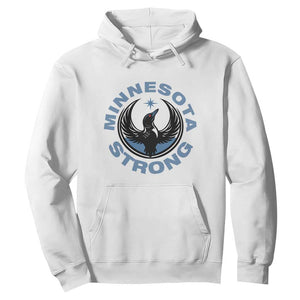 Minnesota Strong Hoodie MN State Bird Loon Resistance Political Protest TS14 White Print Your Wear