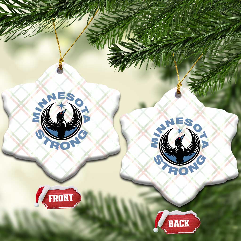 Minnesota Strong Ceramic Ornament MN State Bird Loon Resistance Political Protest TS14 Print Your Wear