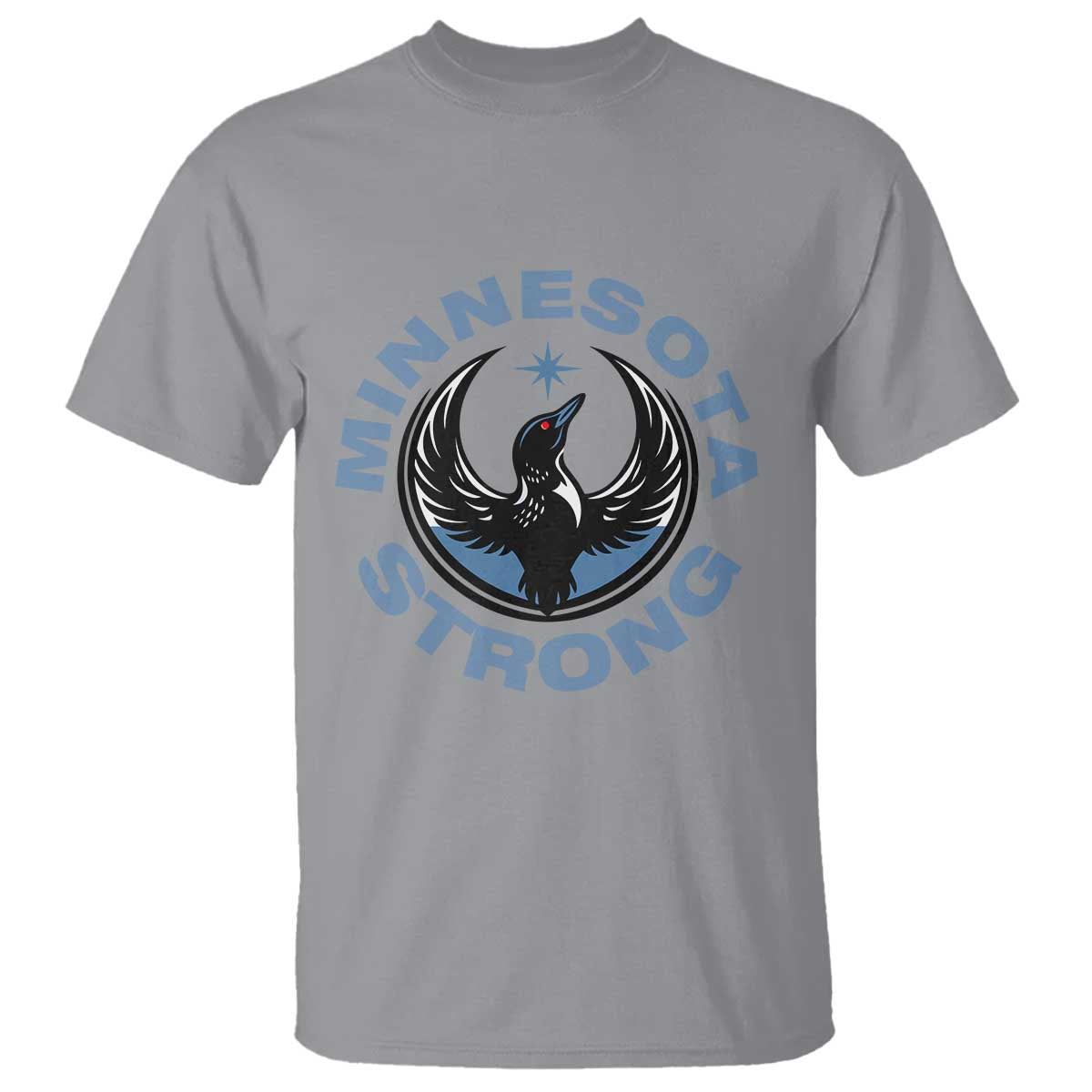 Minnesota Strong T Shirt MN State Bird Loon Resistance Political Protest TS14 Sport Gray Print Your Wear