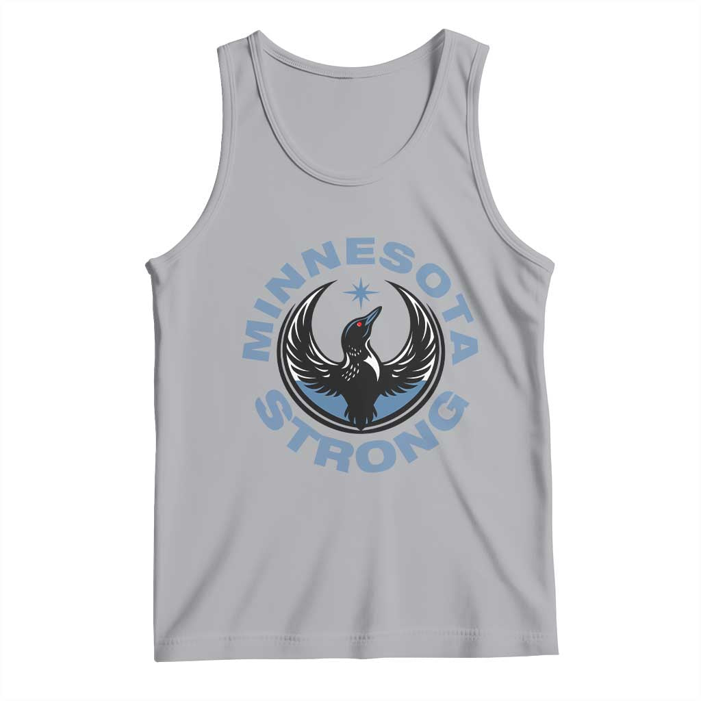 Minnesota Strong Tank Top MN State Bird Loon Resistance Political Protest TS14 Athletic Heather Print Your Wear