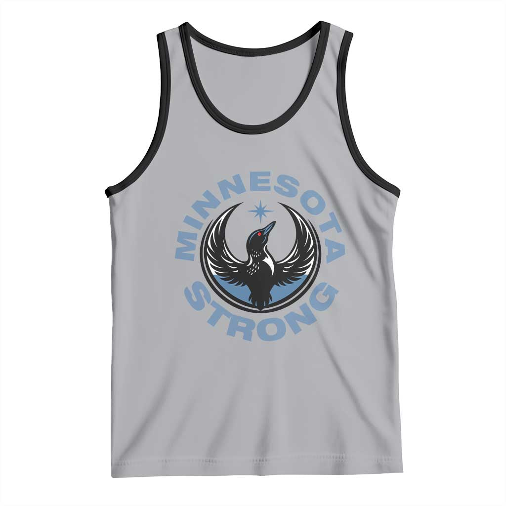 Minnesota Strong Tank Top MN State Bird Loon Resistance Political Protest TS14 Athletic Heather Black Print Your Wear