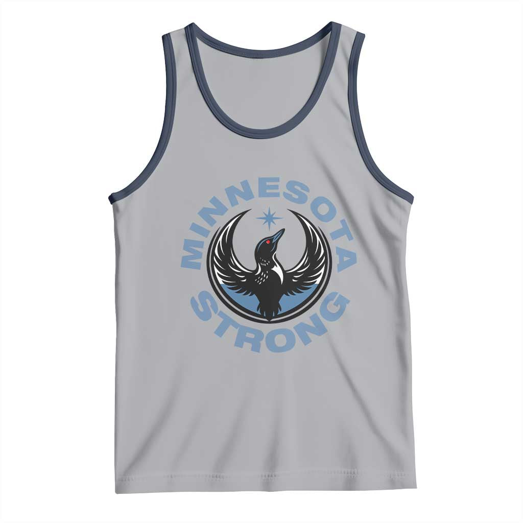 Minnesota Strong Tank Top MN State Bird Loon Resistance Political Protest TS14 Athletic Heather Navy Print Your Wear