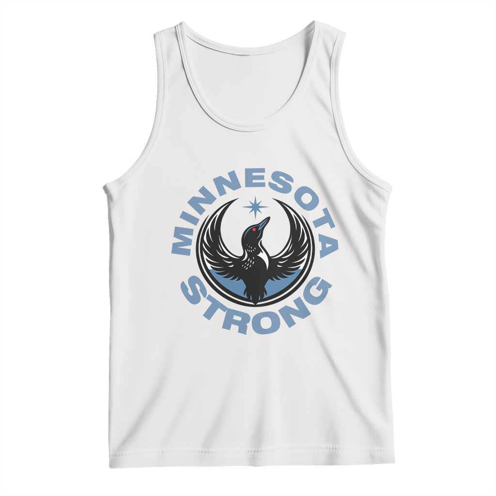 Minnesota Strong Tank Top MN State Bird Loon Resistance Political Protest TS14 White Print Your Wear