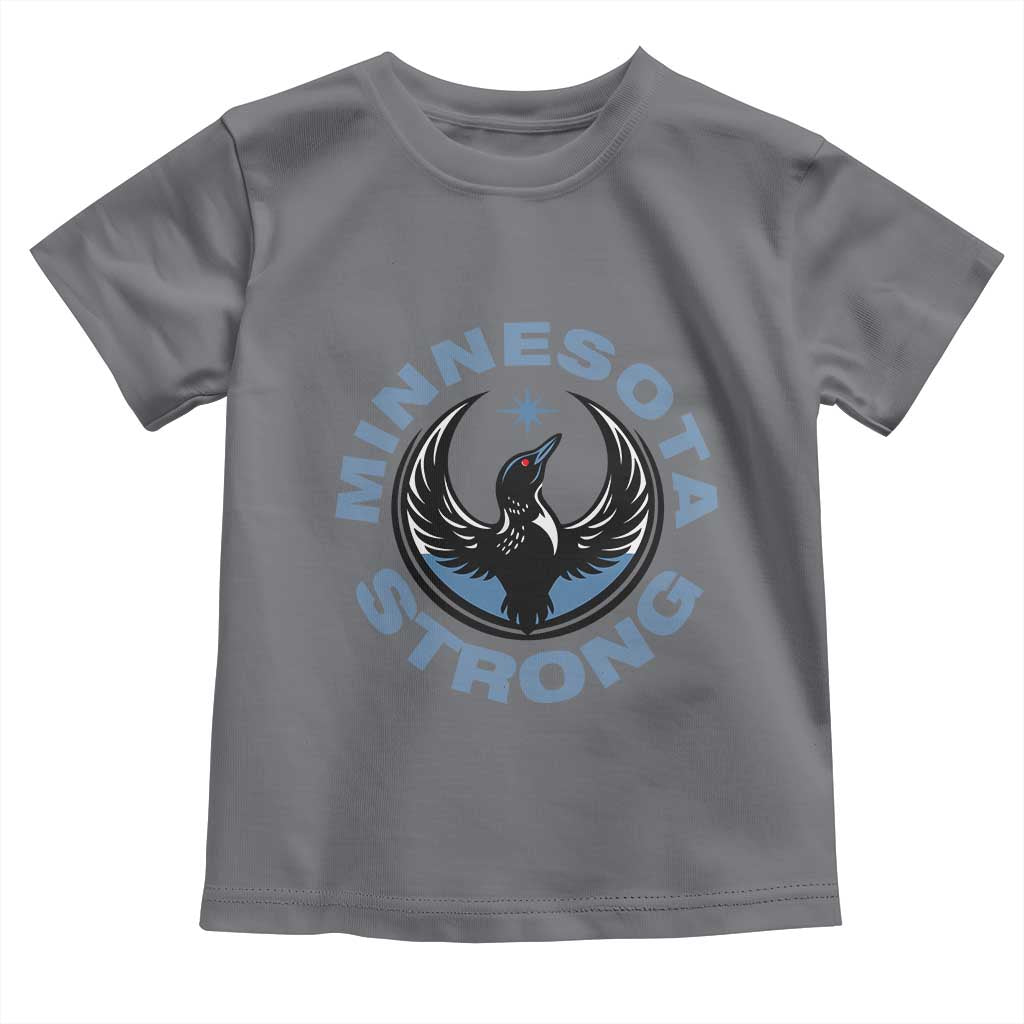 Minnesota Strong Toddler T Shirt MN State Bird Loon Resistance Political Protest TS14 Charcoal Print Your Wear