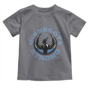 Minnesota Strong Toddler T Shirt MN State Bird Loon Resistance Political Protest TS14 Charcoal Print Your Wear