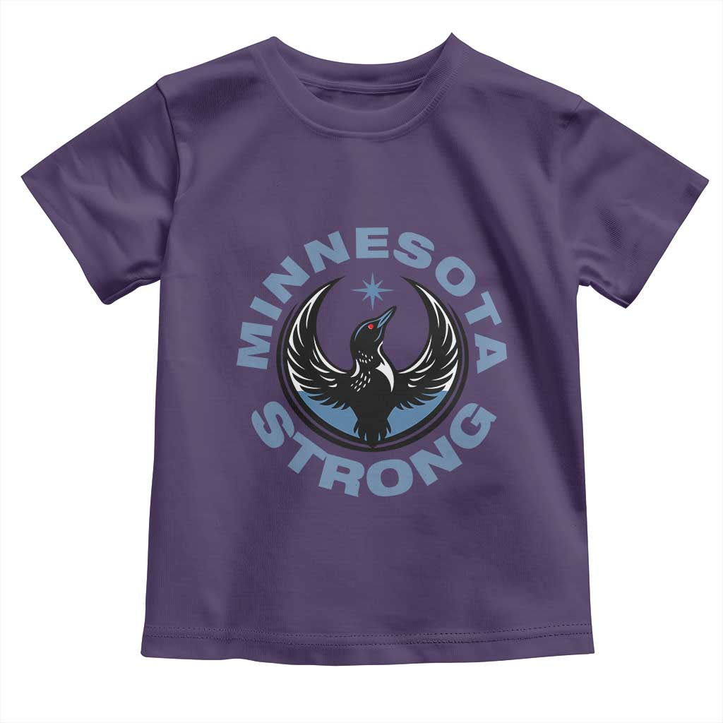 Minnesota Strong Toddler T Shirt MN State Bird Loon Resistance Political Protest TS14 Purple Print Your Wear