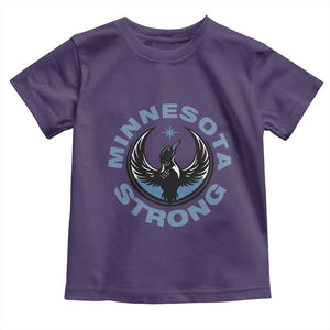 Minnesota Strong Toddler T Shirt MN State Bird Loon Resistance Political Protest TS14 Purple Print Your Wear