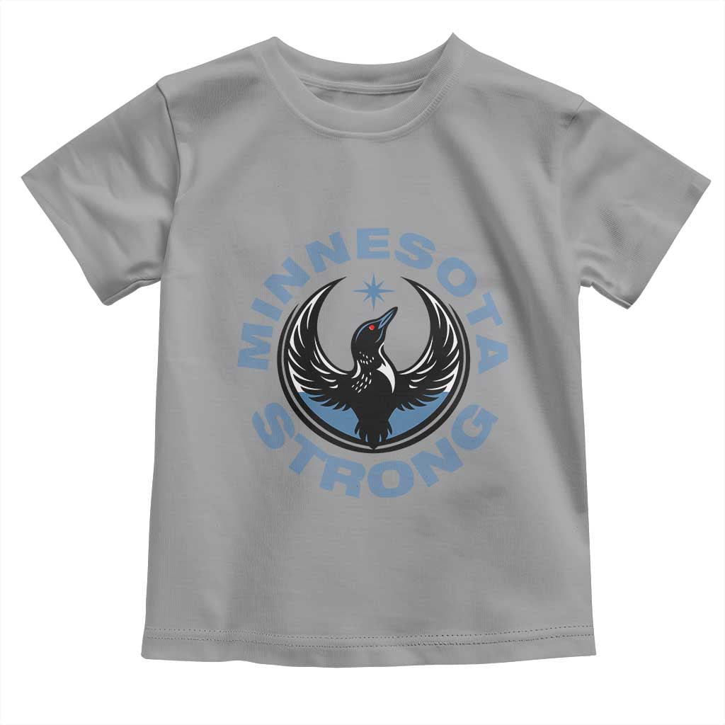 Minnesota Strong Toddler T Shirt MN State Bird Loon Resistance Political Protest TS14 Sport Gray Print Your Wear