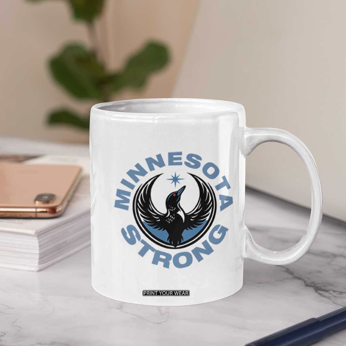 Minnesota Strong Coffee Mug MN State Bird Loon Resistance Political Protest TS14 Print Your Wear