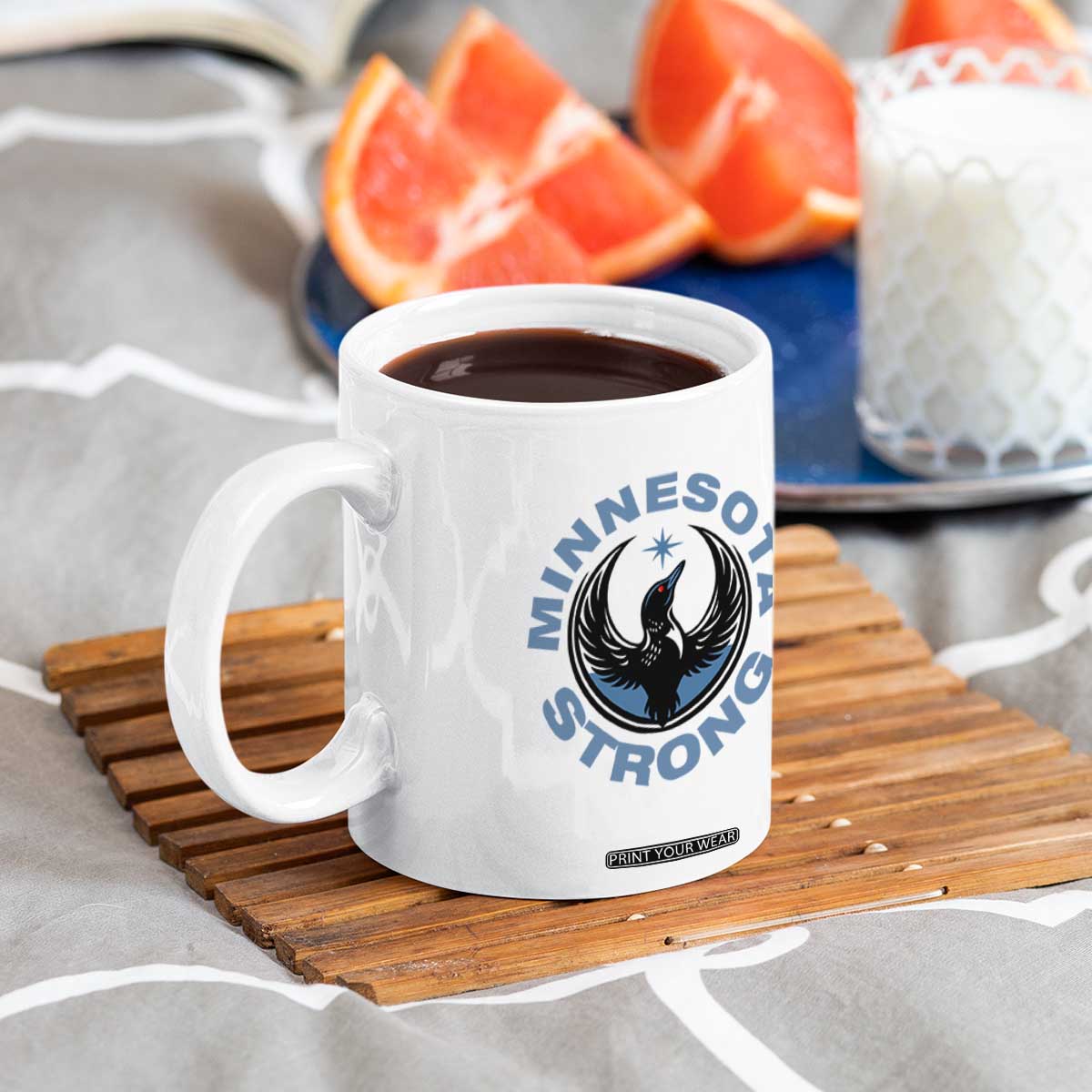 Minnesota Strong Coffee Mug MN State Bird Loon Resistance Political Protest TS14 Print Your Wear