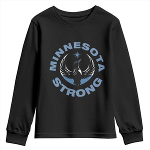 Minnesota Strong Youth Sweatshirt MN State Bird Loon Resistance Political Protest TS14 Black Print Your Wear