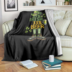67 Irish 33 Beer Throw Blanket Funny Six Seven Leprechaun Drinking Beer Lover TS14 Print Your Wear