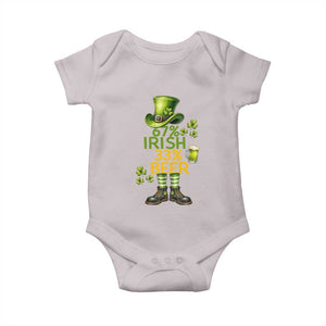 67 Irish 33 Beer Baby Onesie Funny Six Seven Leprechaun Drinking Beer Lover TS14 Ice Gray Print Your Wear