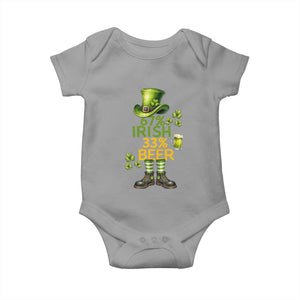 67 Irish 33 Beer Baby Onesie Funny Six Seven Leprechaun Drinking Beer Lover TS14 Sport Gray Print Your Wear