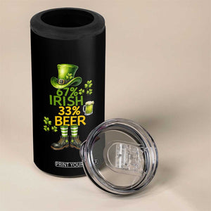 67 Irish 33 Beer 4 in 1 Can Cooler Tumbler Funny Six Seven Leprechaun Drinking Beer Lover TS14 Print Your Wear