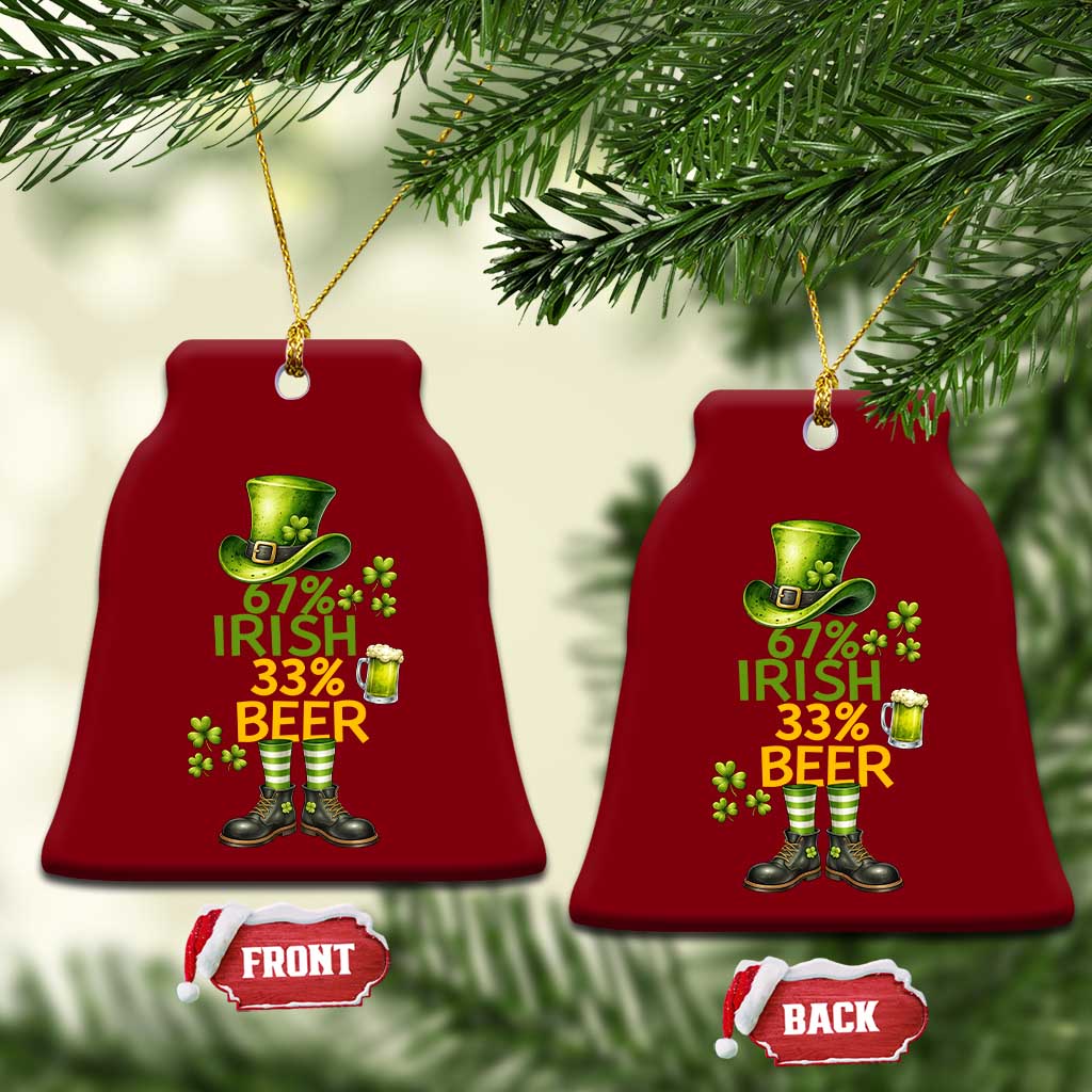 67 Irish 33 Beer Ceramic Ornament Funny Six Seven Leprechaun Drinking Beer Lover TS14 Print Your Wear