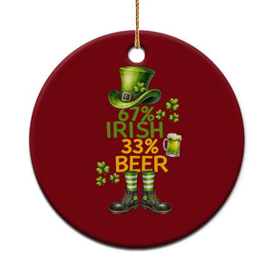 67 Irish 33 Beer Ceramic Ornament Funny Six Seven Leprechaun Drinking Beer Lover TS14 1pc Red Print Your Wear