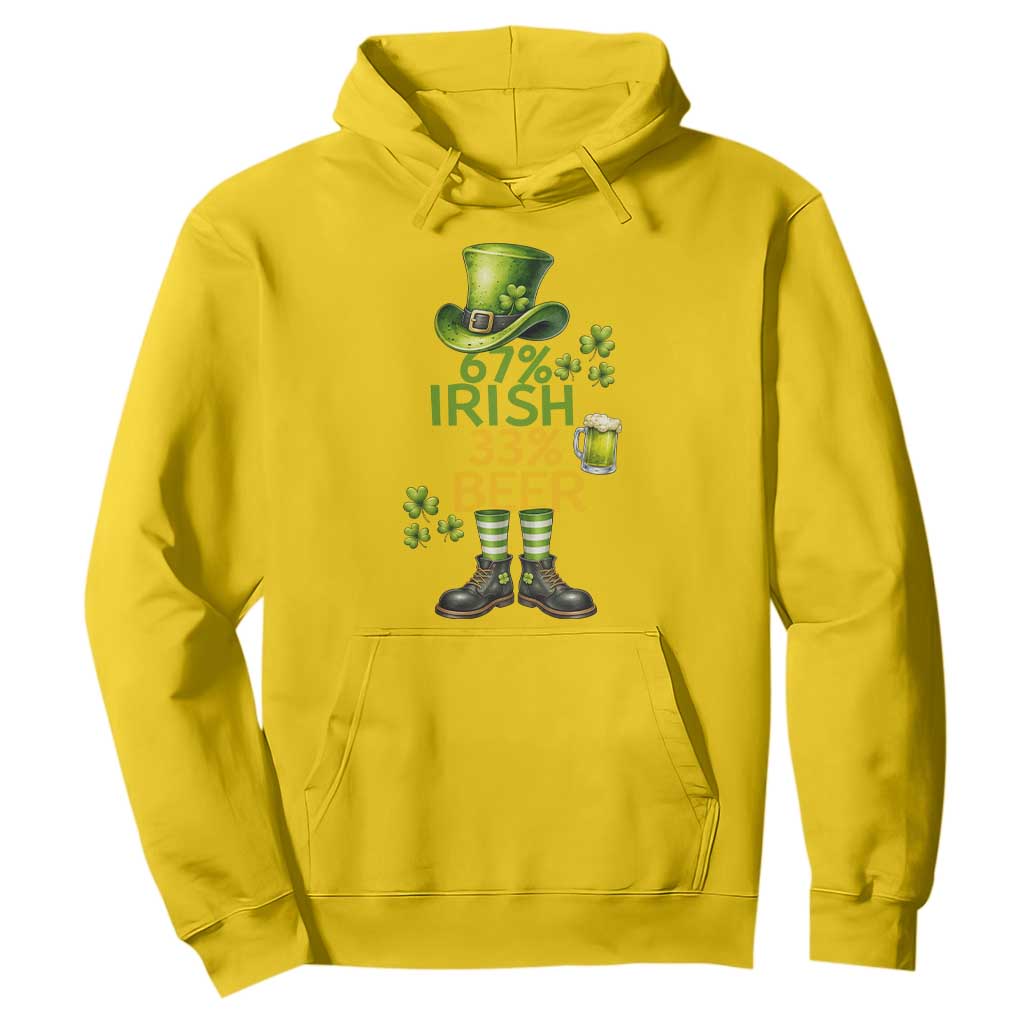 67 Irish 33 Beer Hoodie Funny Six Seven Leprechaun Drinking Beer Lover TS14 Daisy Print Your Wear