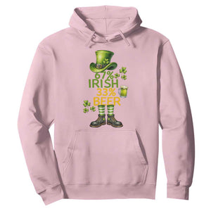 67 Irish 33 Beer Hoodie Funny Six Seven Leprechaun Drinking Beer Lover TS14 Light Pink Print Your Wear