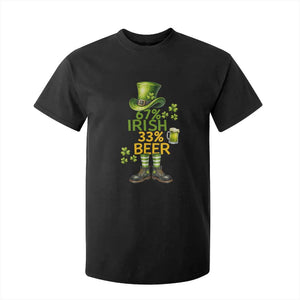 67 Irish 33 Beer T Shirt For Kid Funny Six Seven Leprechaun Drinking Beer Lover TS14 Black Print Your Wear