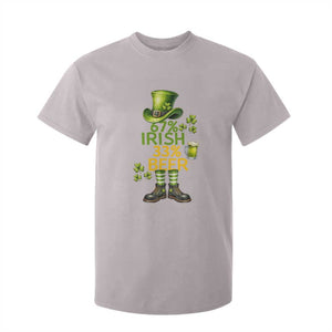67 Irish 33 Beer T Shirt For Kid Funny Six Seven Leprechaun Drinking Beer Lover TS14 Ice Gray Print Your Wear