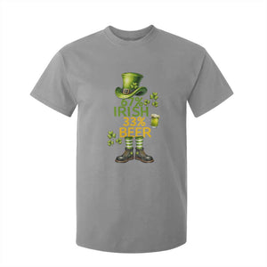 67 Irish 33 Beer T Shirt For Kid Funny Six Seven Leprechaun Drinking Beer Lover TS14 Sport Gray Print Your Wear
