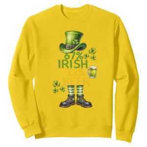 67 Irish 33 Beer Sweatshirt Funny Six Seven Leprechaun Drinking Beer Lover TS14 Daisy Print Your Wear