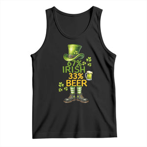 67 Irish 33 Beer Tank Top Funny Six Seven Leprechaun Drinking Beer Lover TS14 Black Print Your Wear
